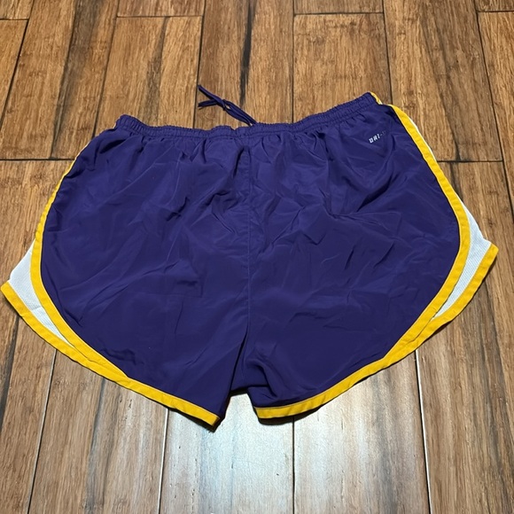 Nike LSU Tigers Purple Running Shorts Womens Size Medium Dri Fit - Picture 5 of 8